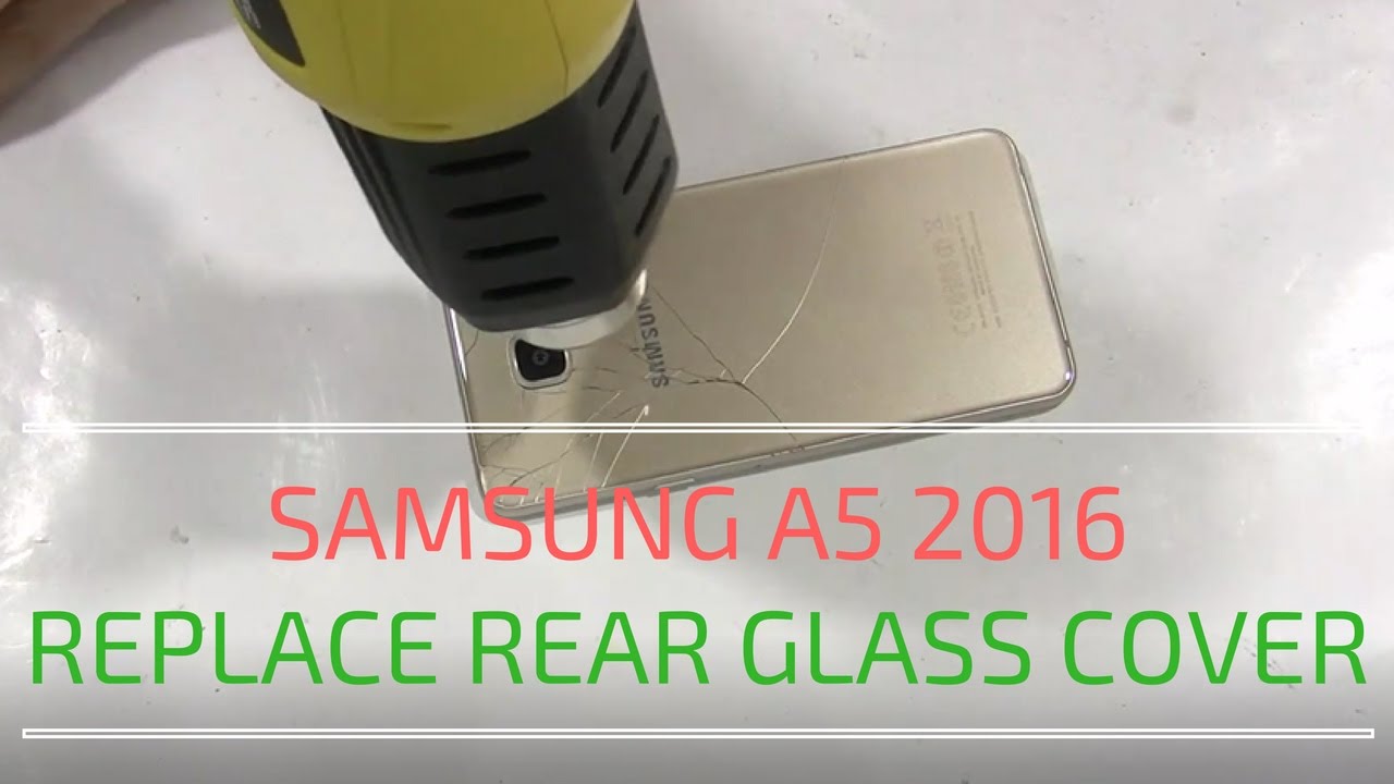 SAMSUNG A5 A510f - How to replace Battery glass cover - CrocFIX DIY