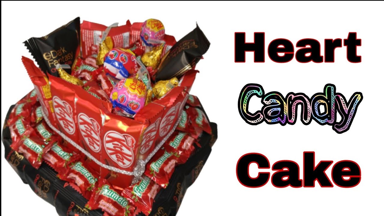 Heart Candy Cake By Using Thermocol | Heart Craft Ideas | SS Craft Mantra 