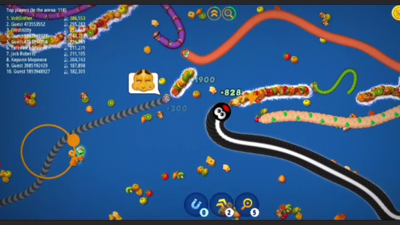 Gaining 5,00,000 + points  & Becoming Top 1 🔝 in  🐍Worms Zone  | Tips and Tricks |