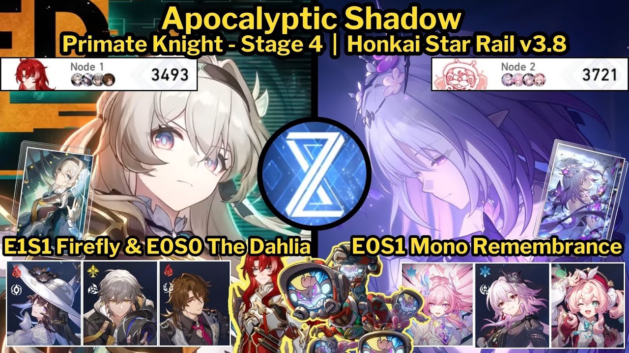 Apocalyptic Shadow Stage 4 E1S1 Firefly with Dahlia and E0S1 Castorice | Honkai Star Rail v3.8