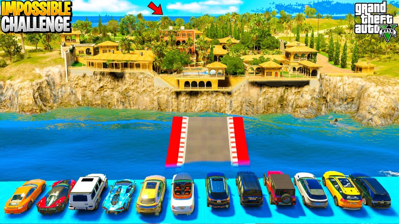 GTA 5: Indian Cars Vs Super Cars | IMPOSSIBLE Miracle Island Jump Challenge | GTA 5 MODS!