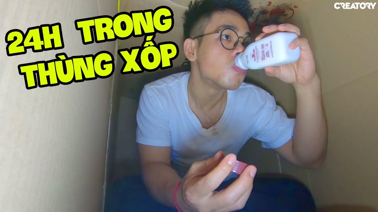 THỬ THÁCH 24 GIỜ SỐNG TRONG THÙNG XỐP (Oops Banana)