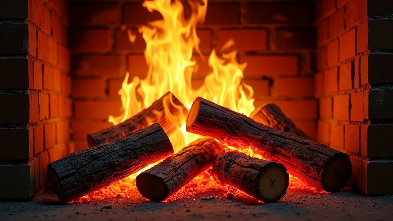 🔥 4K Fireplace Ambience (24/7 NO MUSIC). Fireplace with Burning Logs and Crackling Fire Sounds