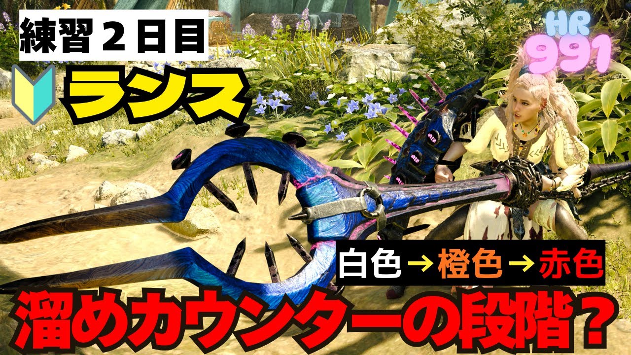 【ランス練習２日目】溜めカウンターとは？ゼロからランスを学びます！太刀専が他武器に挑戦！　モンスターハンターワイルズ