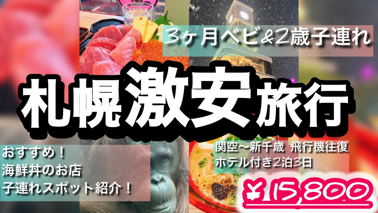 【札幌爆安旅行】なんでこんな安いの！？子連れ旅行！おすすめスポットは？激推し海鮮丼