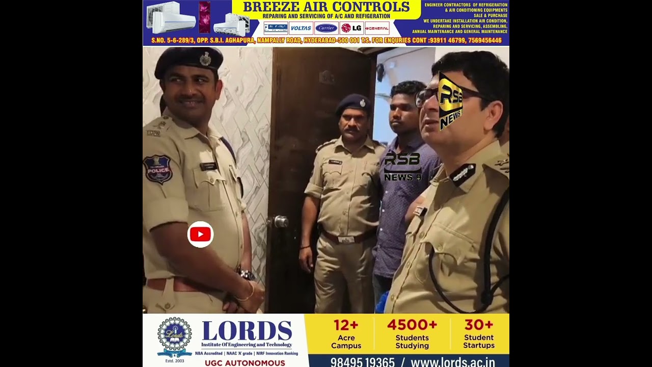 Joint Commissioner of Police (Law & Order) Tafseer Iqbal, IPS, during a special inspection of lodges