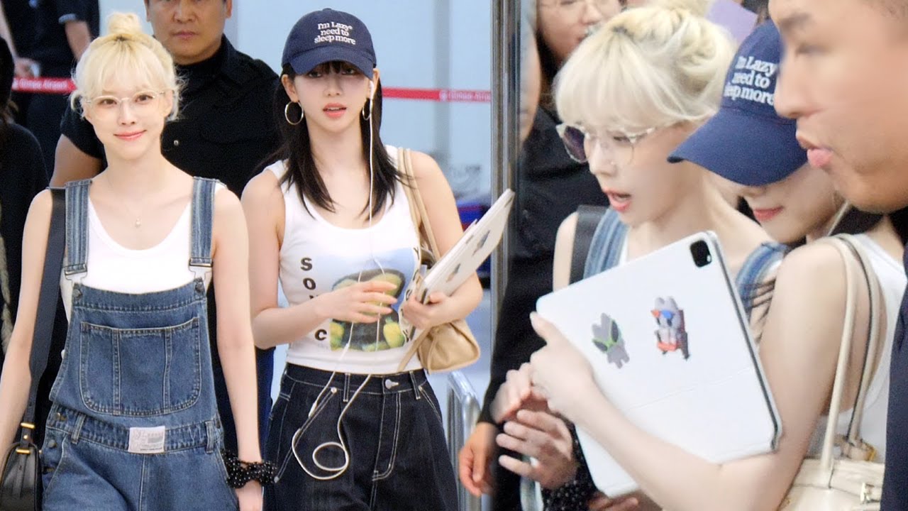 에스파 카리나, 윈터 밀리면서 험난한 입국 aespa Airport Arrival｜김포공항 240723