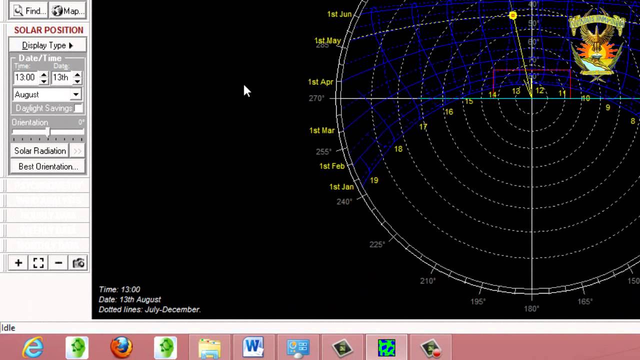 Video Tutorial sobre la Gráfica Solar.  The Weather Tool