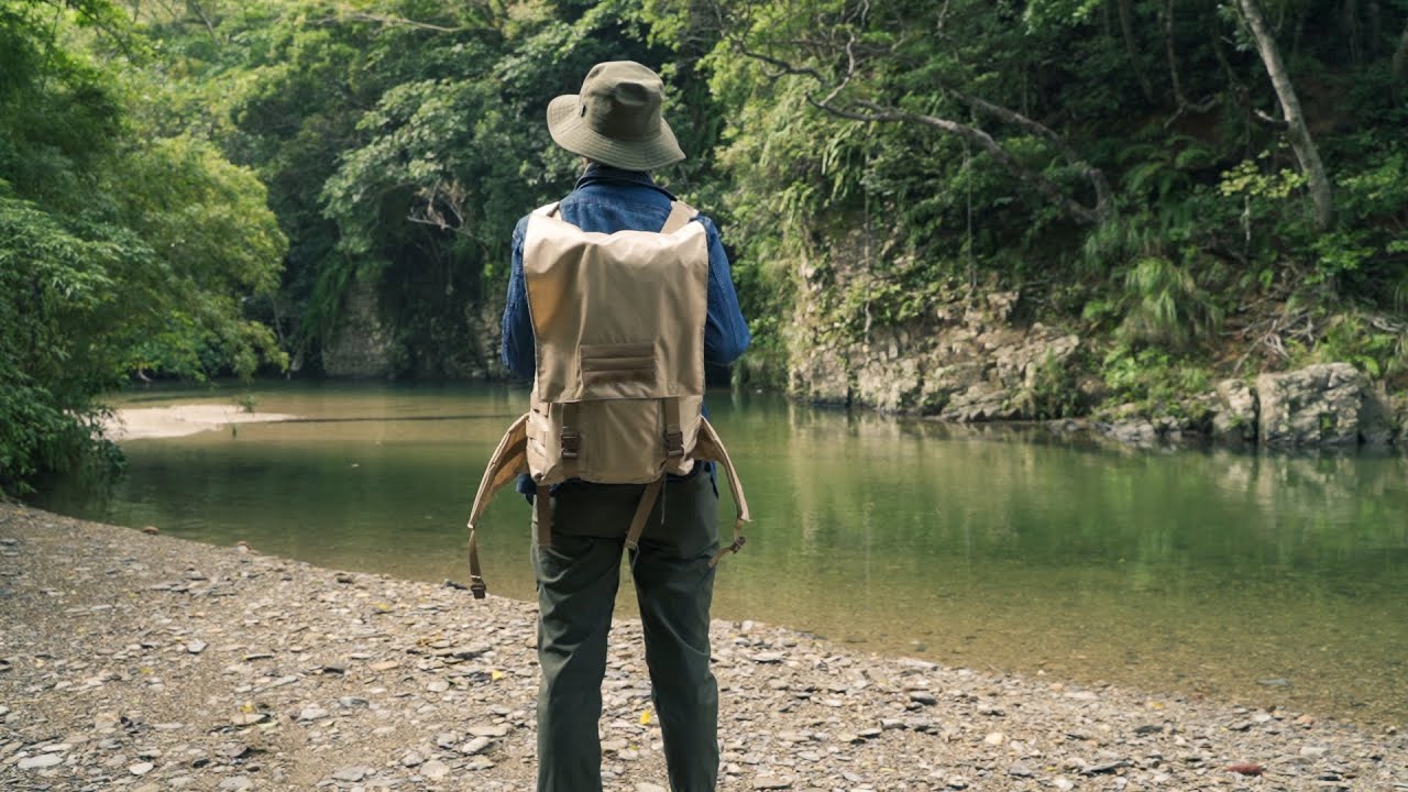 RIVER SIDE DAY CAMP AFTER RAIN / STEAK ON HIMALAYAN SALT GRILL PLATE / BUSHCRAFT / デイキャンプ