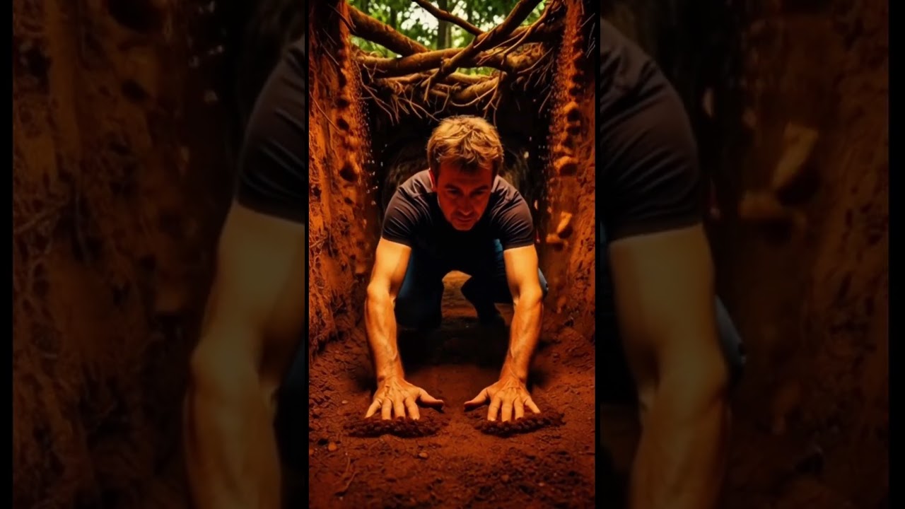 I Found a Hollow Tree and Built a Secret Survival Shelter Inside 🌲