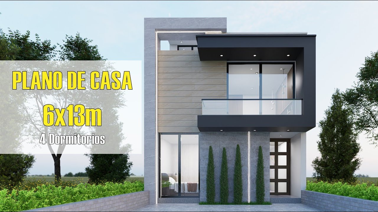 Casa Moderna de 2 Pisos para Terreno Estrecho – ¡Perfecta para ti!