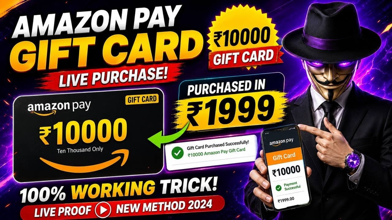 🔥 CHEAP AMAZON PAY GIFTCARDS 😍 ₹10,000 Gift Card @ ₹1999 | Live Purchase & Redeem Proof