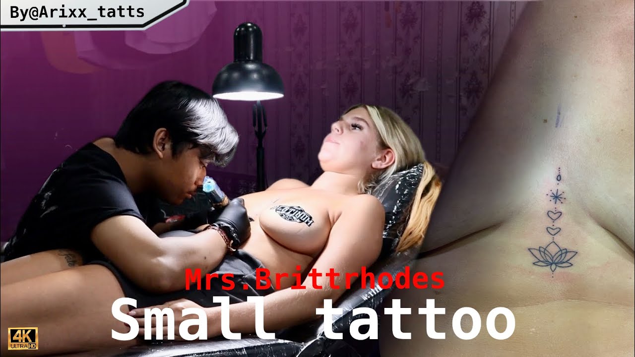Small Tattoo Liner Project With Sweet Lady😍|| Done Artists By Arixx_tatts ||