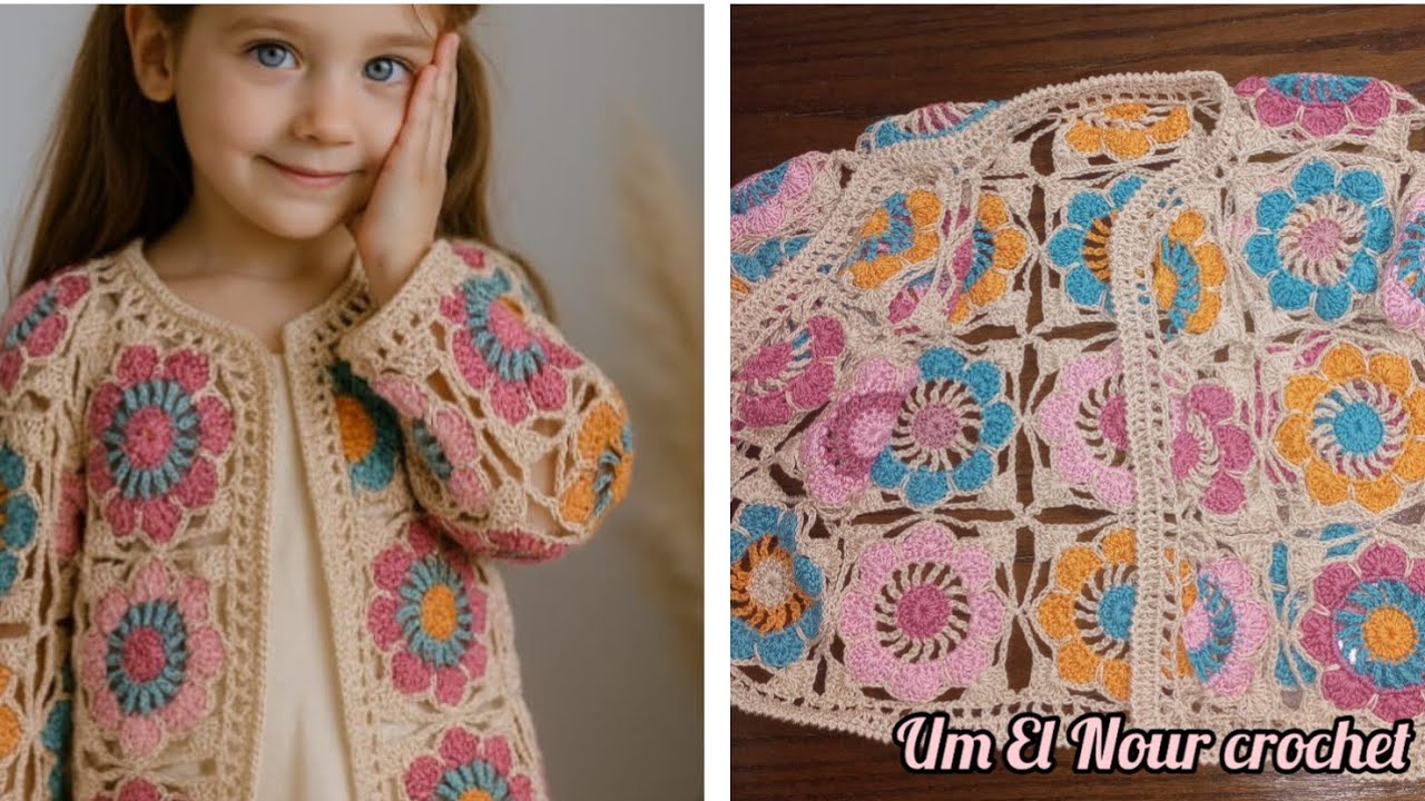 كارديجان،جاكيت كروشيه روعه ربيعى،صيفى،خريفىcrochet jacket