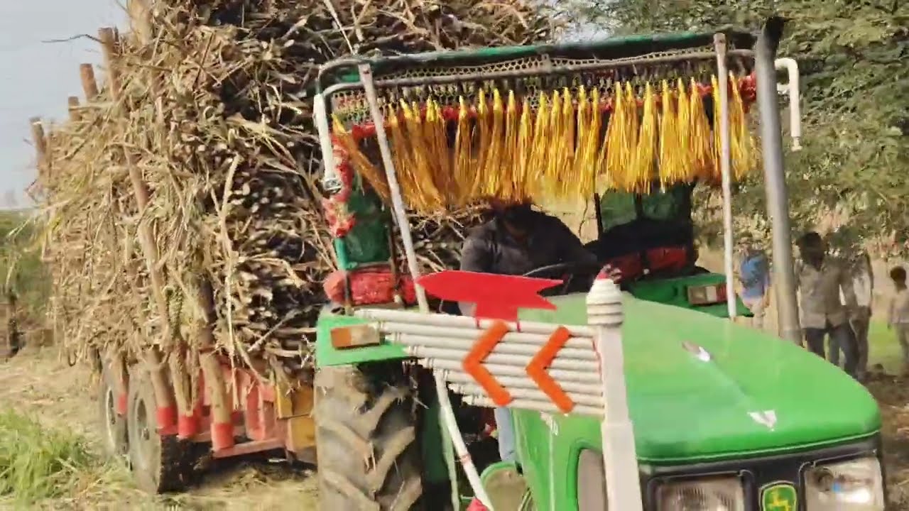 New holland super 50 hp #jd ऊस वाहतूक