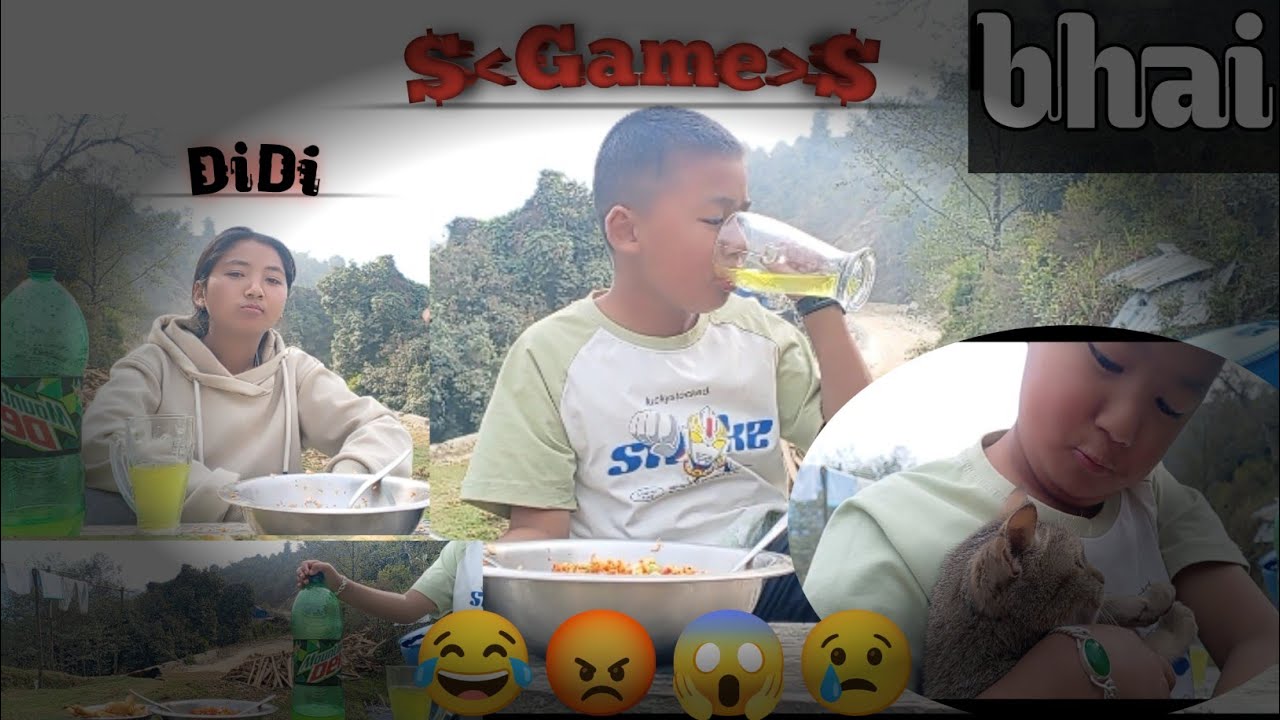 Sceond time hamro rock paper challange hami sanga chapate khafsa mountain dew cha didi bhai ko game🤣