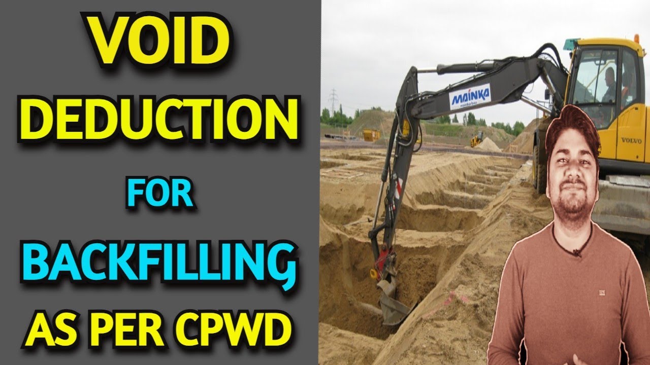 Void Deduction for Backfilling for Billing as per CPWD | Learning Civil Technology