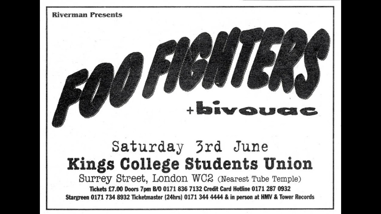 Foo Fighters: Weenie Beenie (Live Debut) - Live at King's College, London, England, 06/03/1995