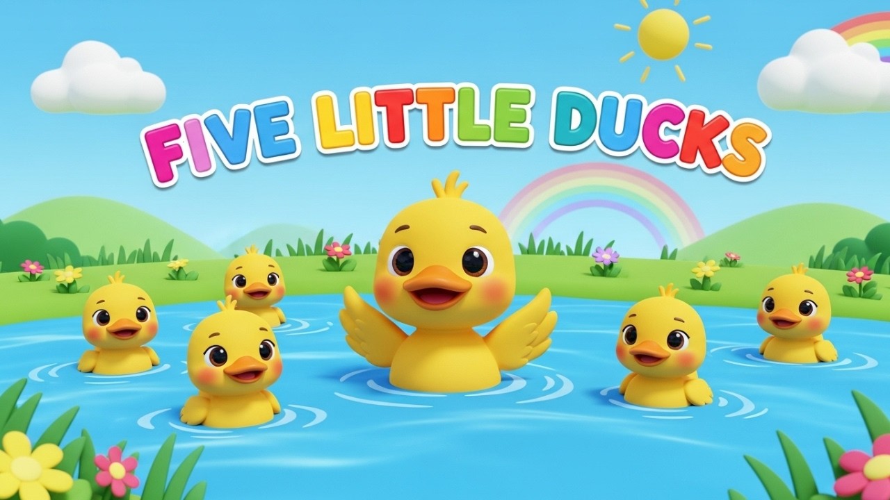 Let's Count 5 Little Ducks! 🐤 | Start Learn Kids and Kids Songs | Animals for Kids