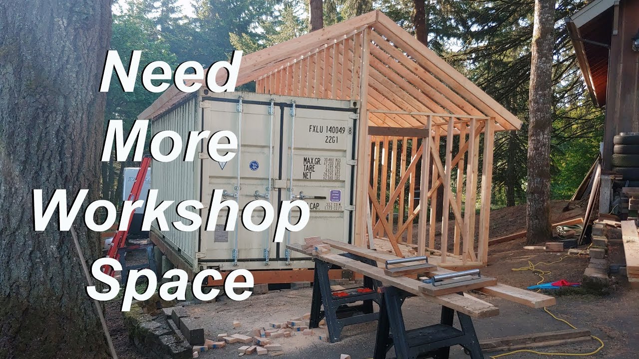 Building a Shed - The Shop is Too Full - Part 1 DIY Shipping Container storage shed project