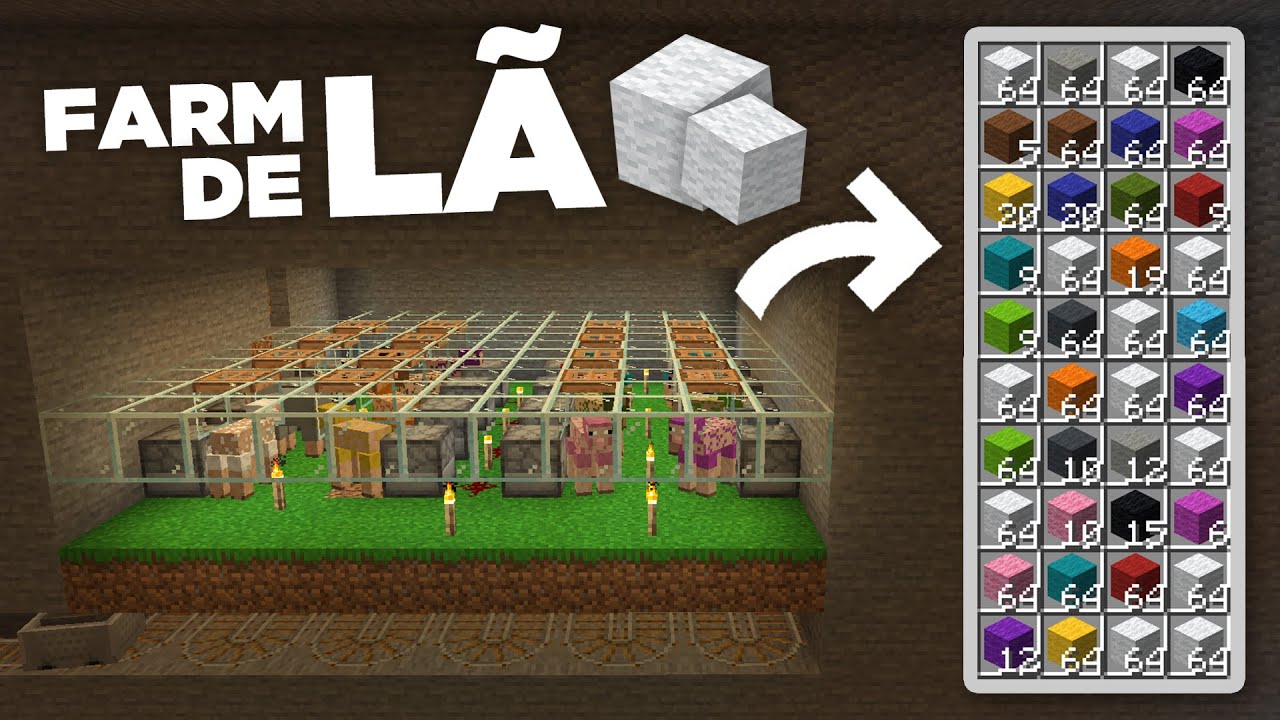 A FARM DE LÃ QUE VOCÊ DEVERIA FAZER, MUITO FÁCIL! - Minecraft Hardcore