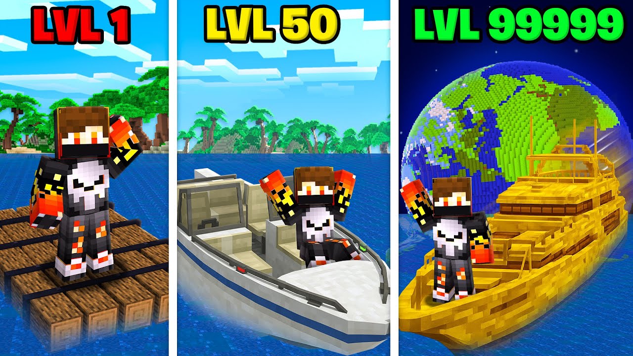 LEVEL 1 Vs LEVEL 99 BOAT RACE COMPETITION !!!!