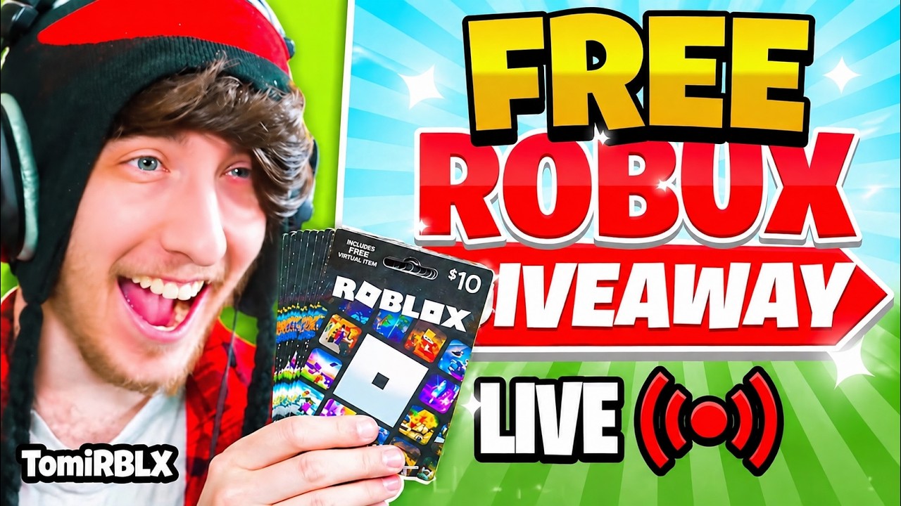 🔴FREE 1,000,000 ROBUX GIVEAWAY LIVE! (FREE ROBUX)