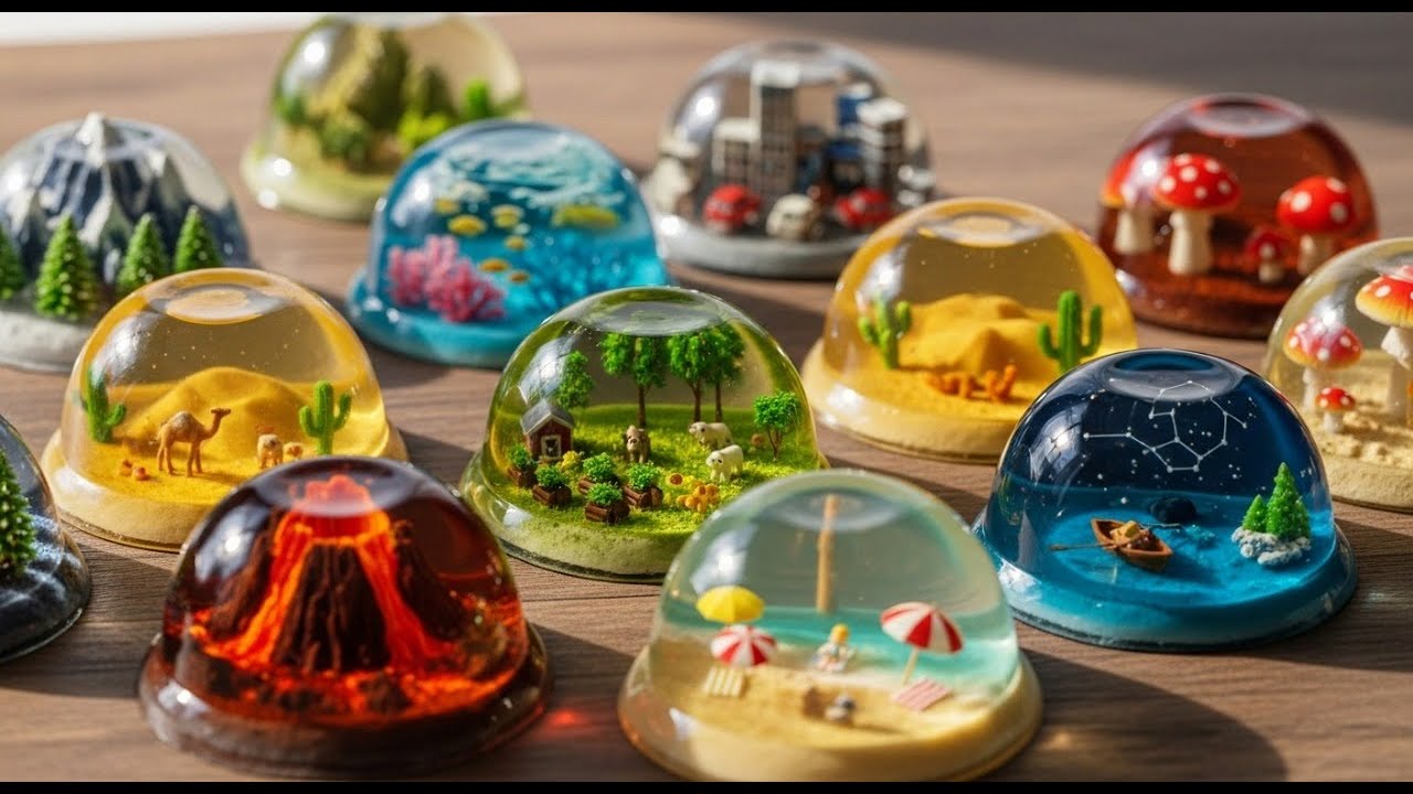 “11 Miniature World Cakes ASMR 🌍 | Hyper Realistic Jelly Cake Art | Relaxing Satisfying Video
