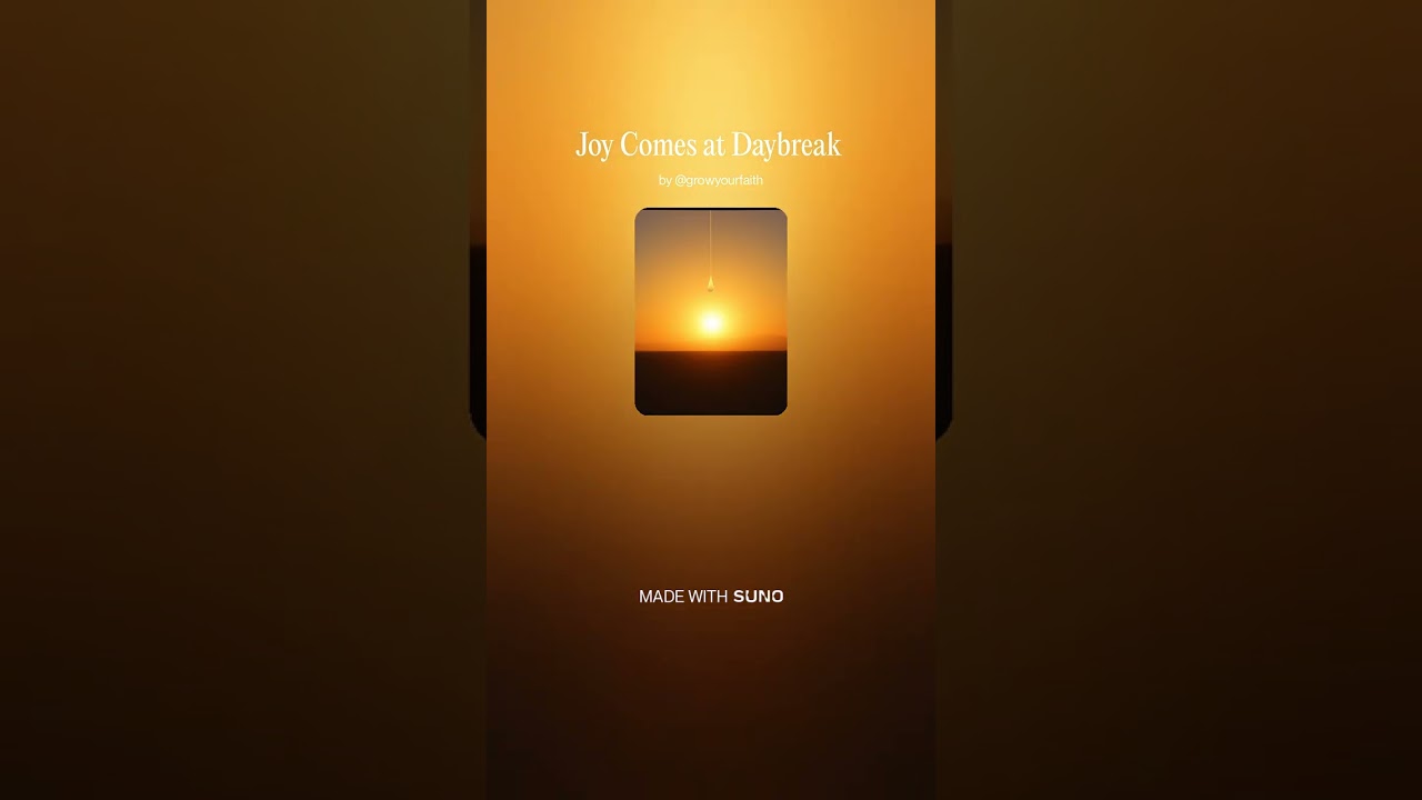Joy Comes at Daybreak #faith #worship