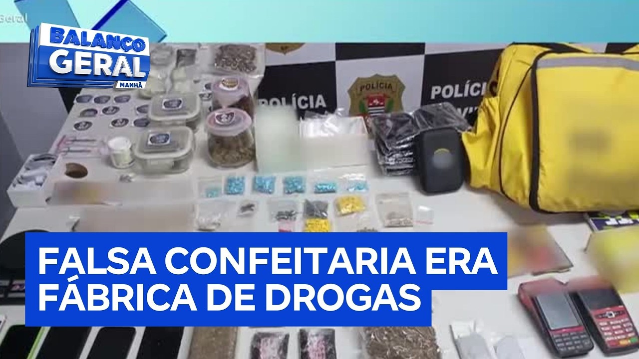 Pol&iacute;cia descobre f&aacute;brica de drogas disfar&ccedil;ada de confeitaria na Grande S&atilde;o Paulo