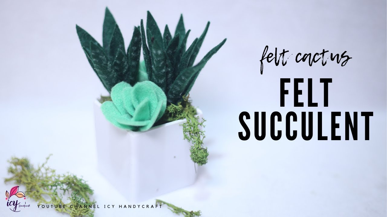 CARA MEMBUAT KAKTUS DARI KAIN FLANEL | HOW TO MAKE FELT CACTUS SUCCULENT