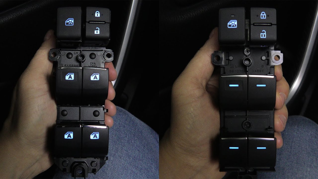 Toyota RAV4 (2019-2025): Illuminated Power Window Switches From CarTrimHome. A And B Styles.