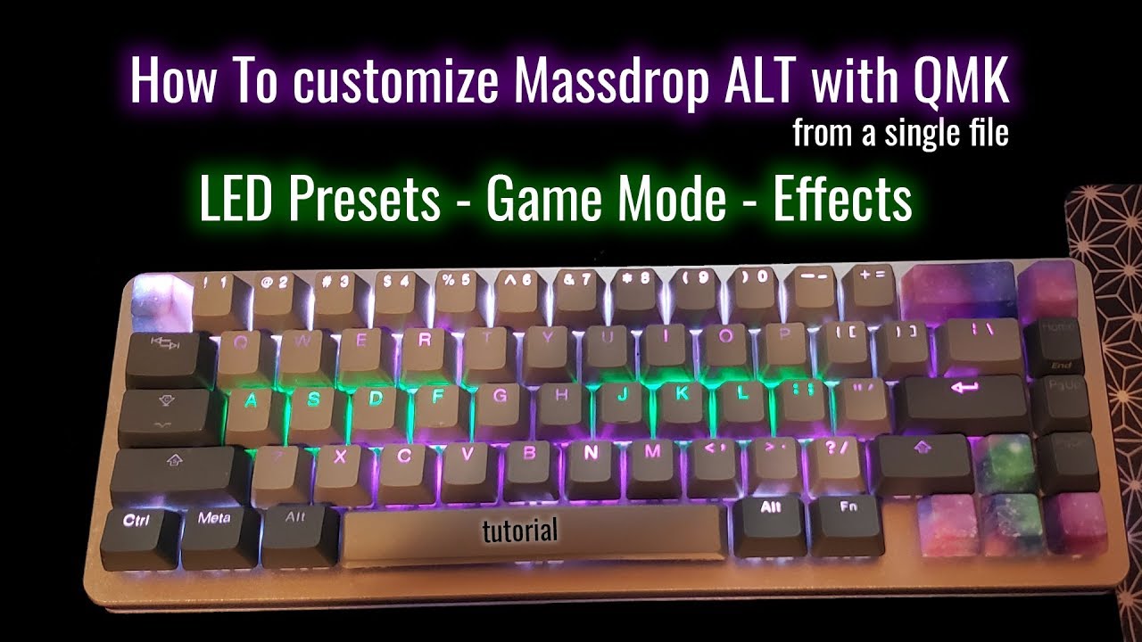 How To custom multi layer LED Massdrop ALT with QMK