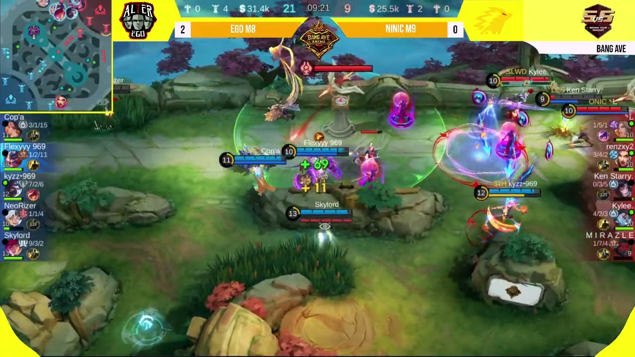 ROOM TOURNAMENT FREE CASTER BANG AVE TIKTOK | MATCH 3 EGO M8 VS NINIC M9