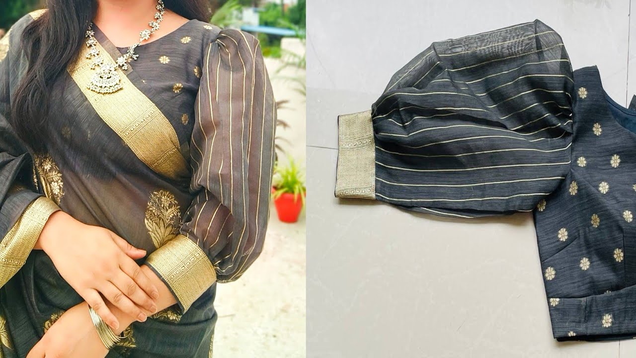 Long Puffy Sleeves Design Cutting And Stitching | New Model Blouse Sleeve Design