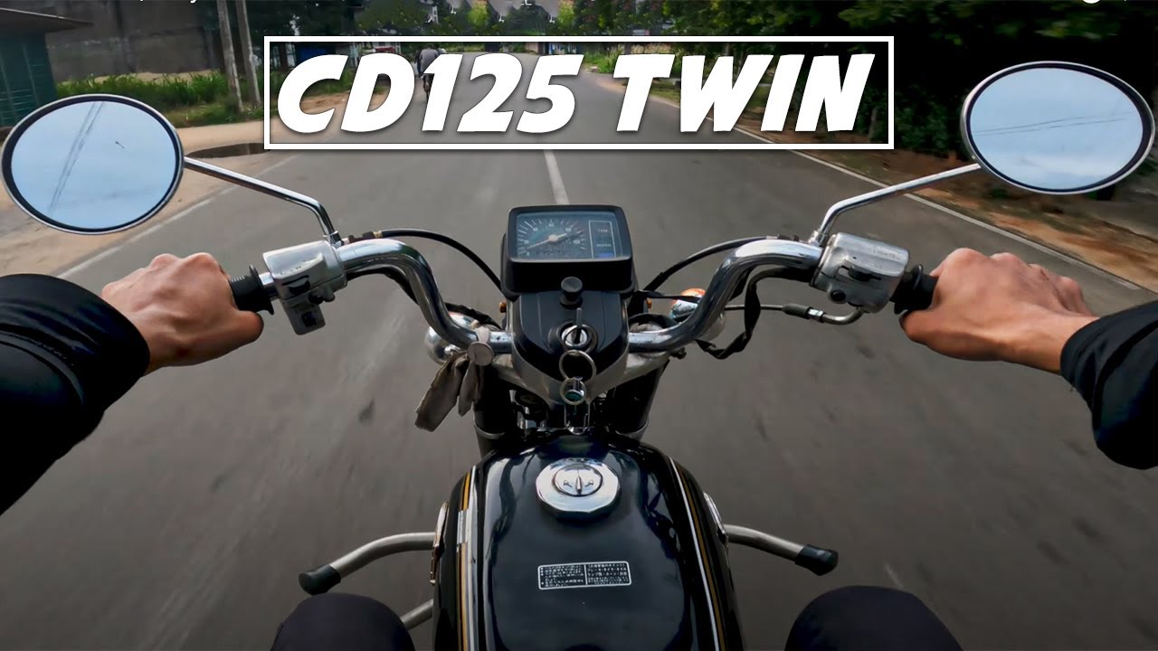 Honda CD125 Twin Traffic Ride | Busy Market Area [POV]