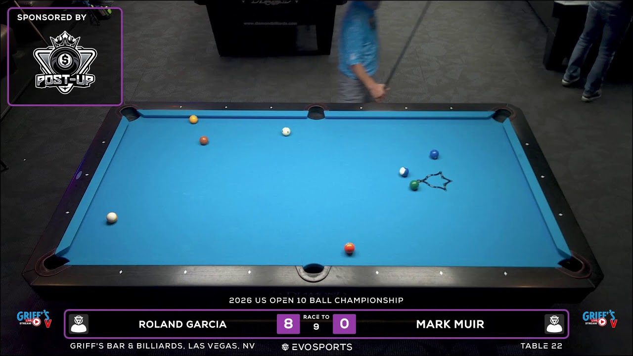 ROLAND GARCIA vs MARK MUIR - GRIFF'S BAR & BILLIARDS - TABLE 22 | EvoSports