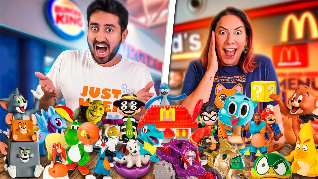 Testando Brinquedos de Fast Food (Mc Donalds e Burger King) | Gabriel e Shirley 2.0