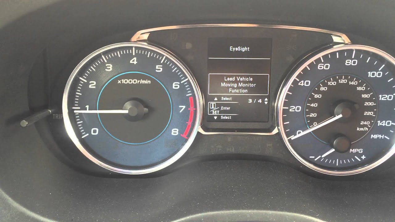 2015 Subaru Crosstrek Warning Sounds and Language settings