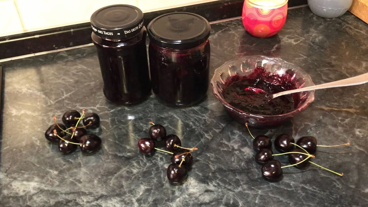 Ockstädter Kirschen Marmelade /Konfitüre *OHNE* Gelierzucker/Delicious Cherry Jam Easy to make 🍒🍒