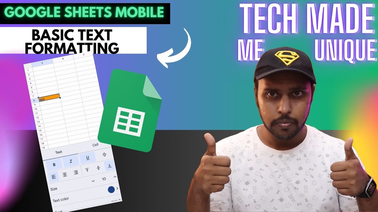 How to basic text formatting in google sheets mobile | text formatting in google sheets mobile