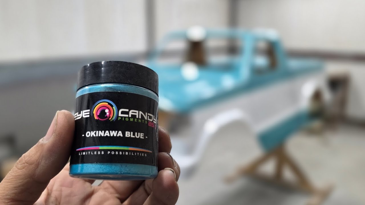 Let's Spray - MINI-TRUCK tri-coat Paintjob - Teal & Okinawa Pearl