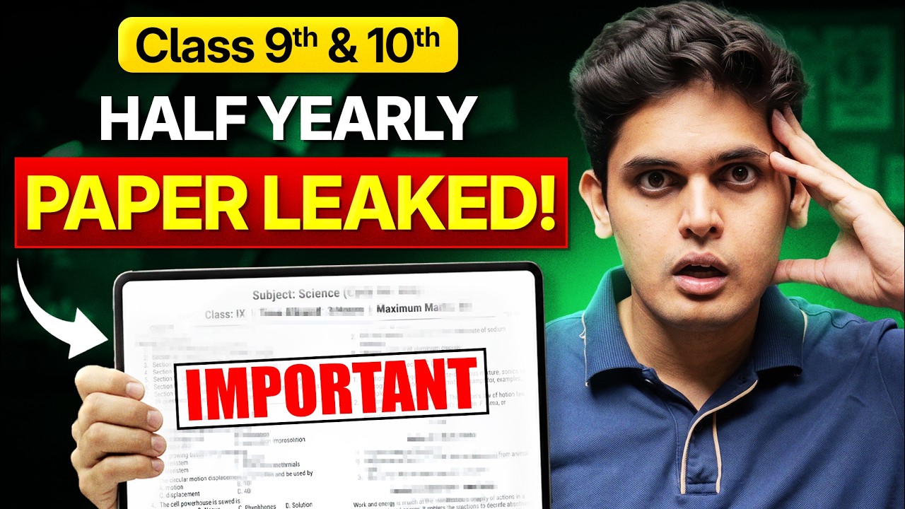 Half Yearly Exams - Most Important Topics 🔥| Class 9th & 10th | Prashant Kirad
