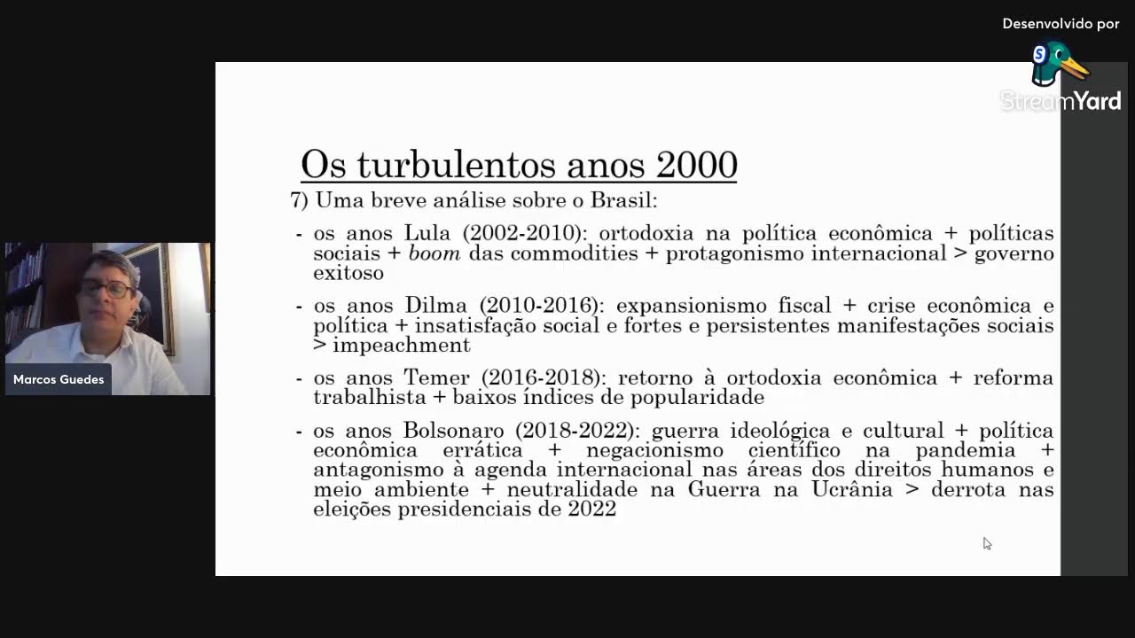 Panorama pol&iacute;tico-econ&ocirc;mico contempor&acirc;neo