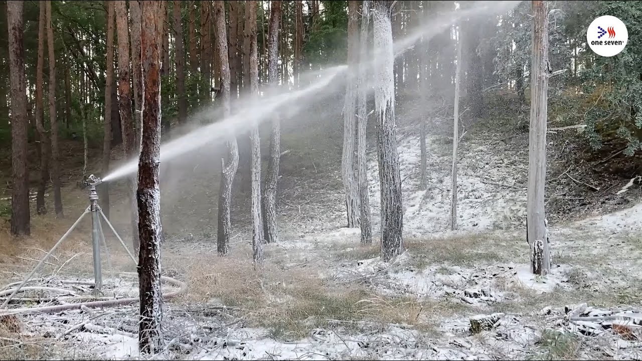 Defensive Sprinkler Barrier with Compressed Air Foam