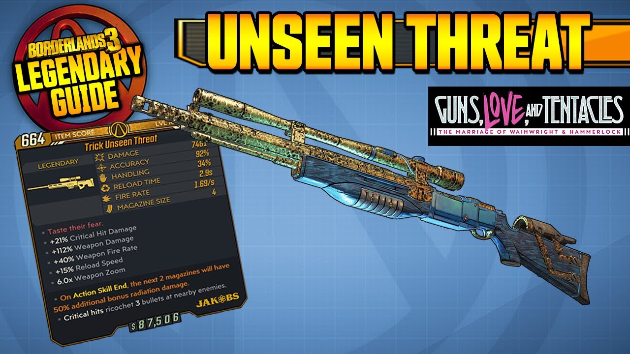 BORDERLANDS 3 | UNSEEN THREAT - Legendary Weapons Guide!!! Guns, Love & Tentacles DLC