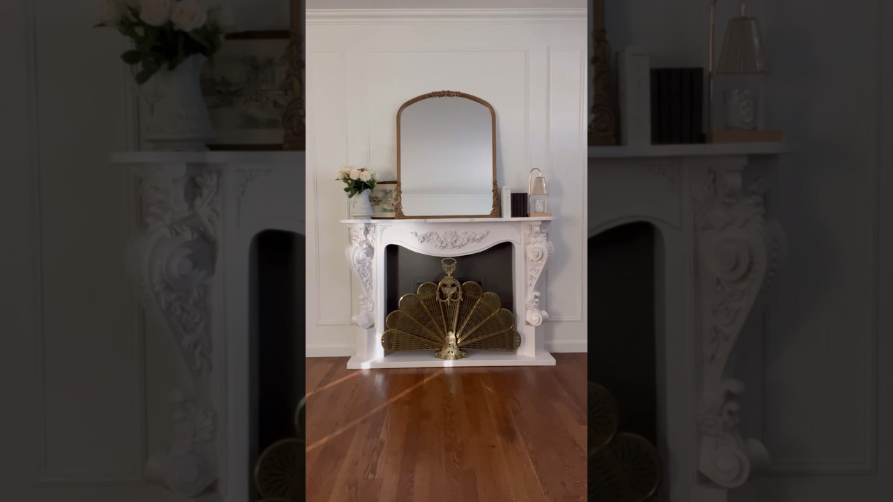 DIY Louis Fireplace Surround #diyprojects #fireplace #diyfireplace #frenchfireplace