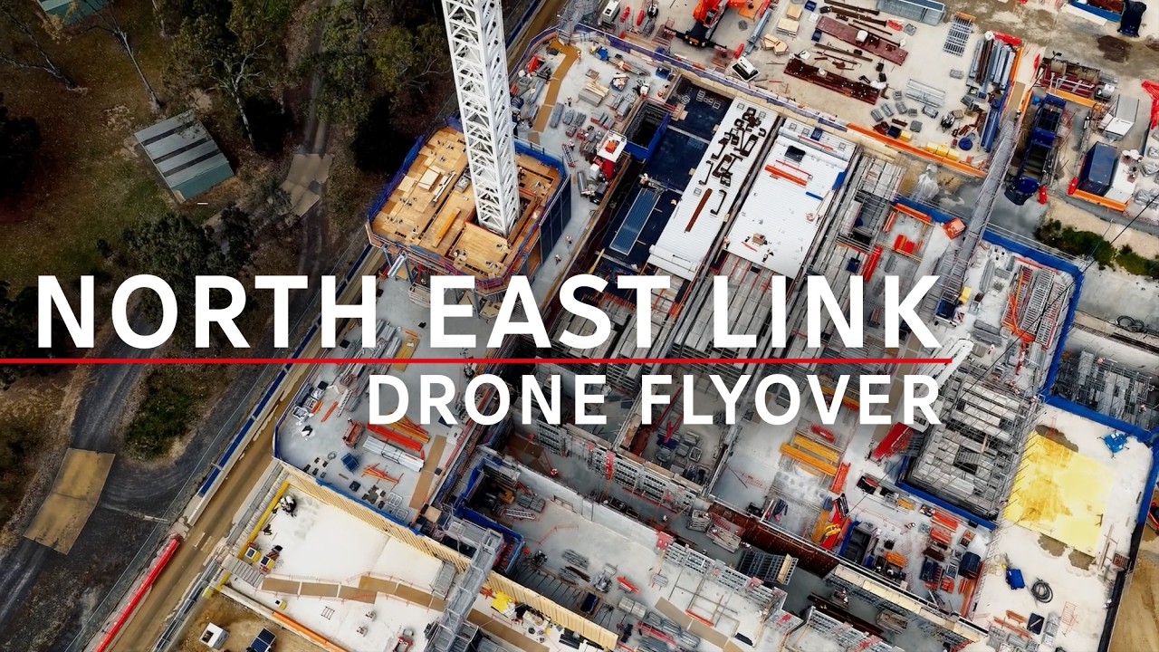 North East Link | Drone Flyover of Melbourne’s Longest Road Tunnel