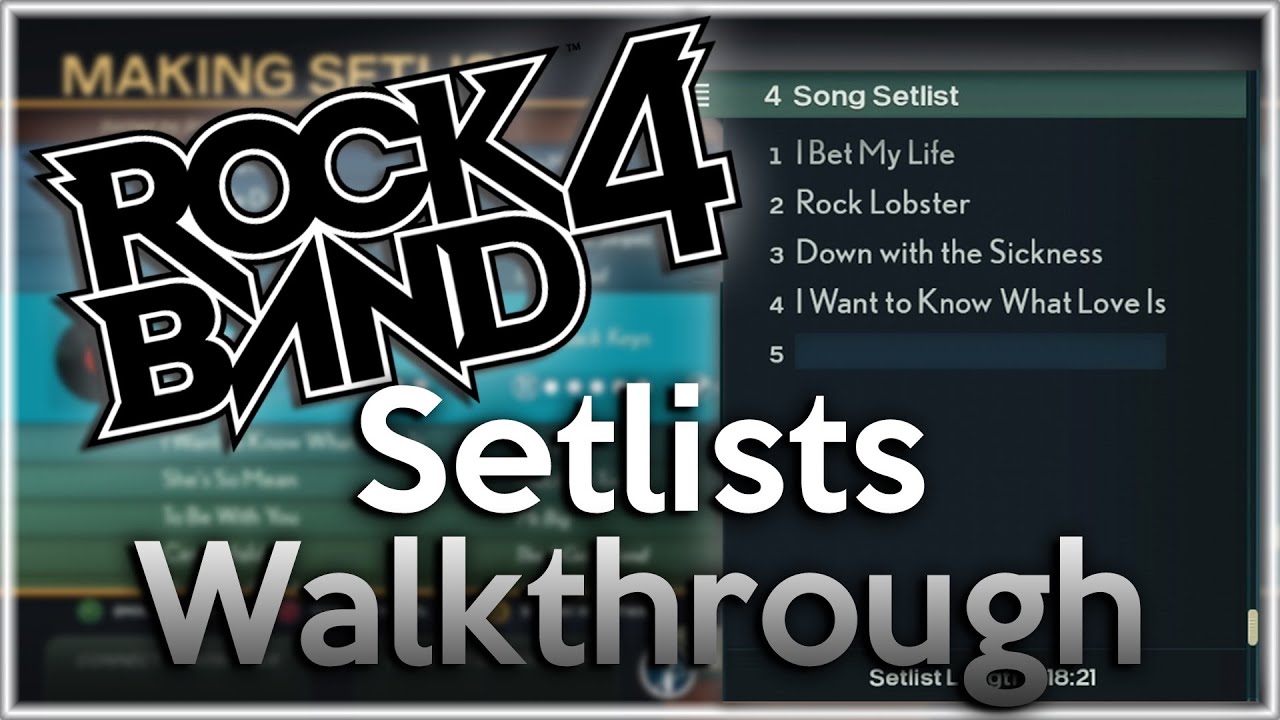 Rock Band 4 | SETLISTS Walkthrough