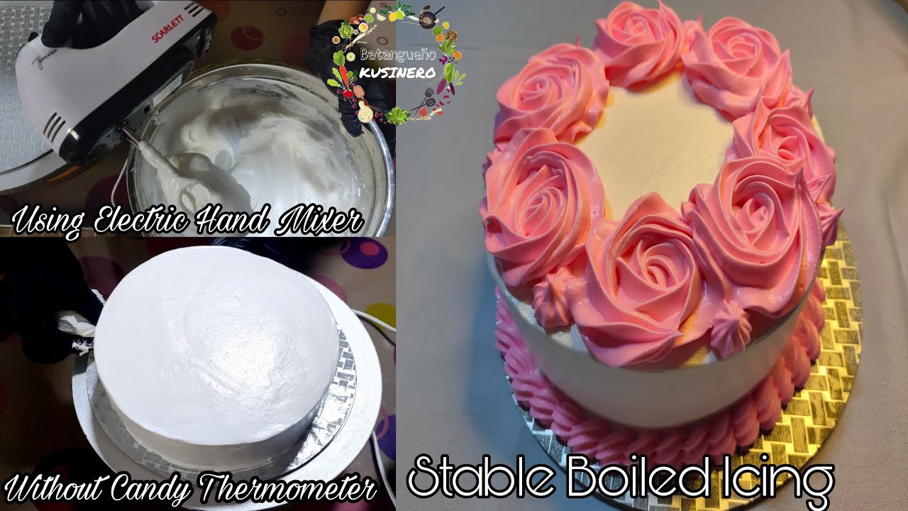 Boiled Icing Using Electric Handmixer|Tagalog